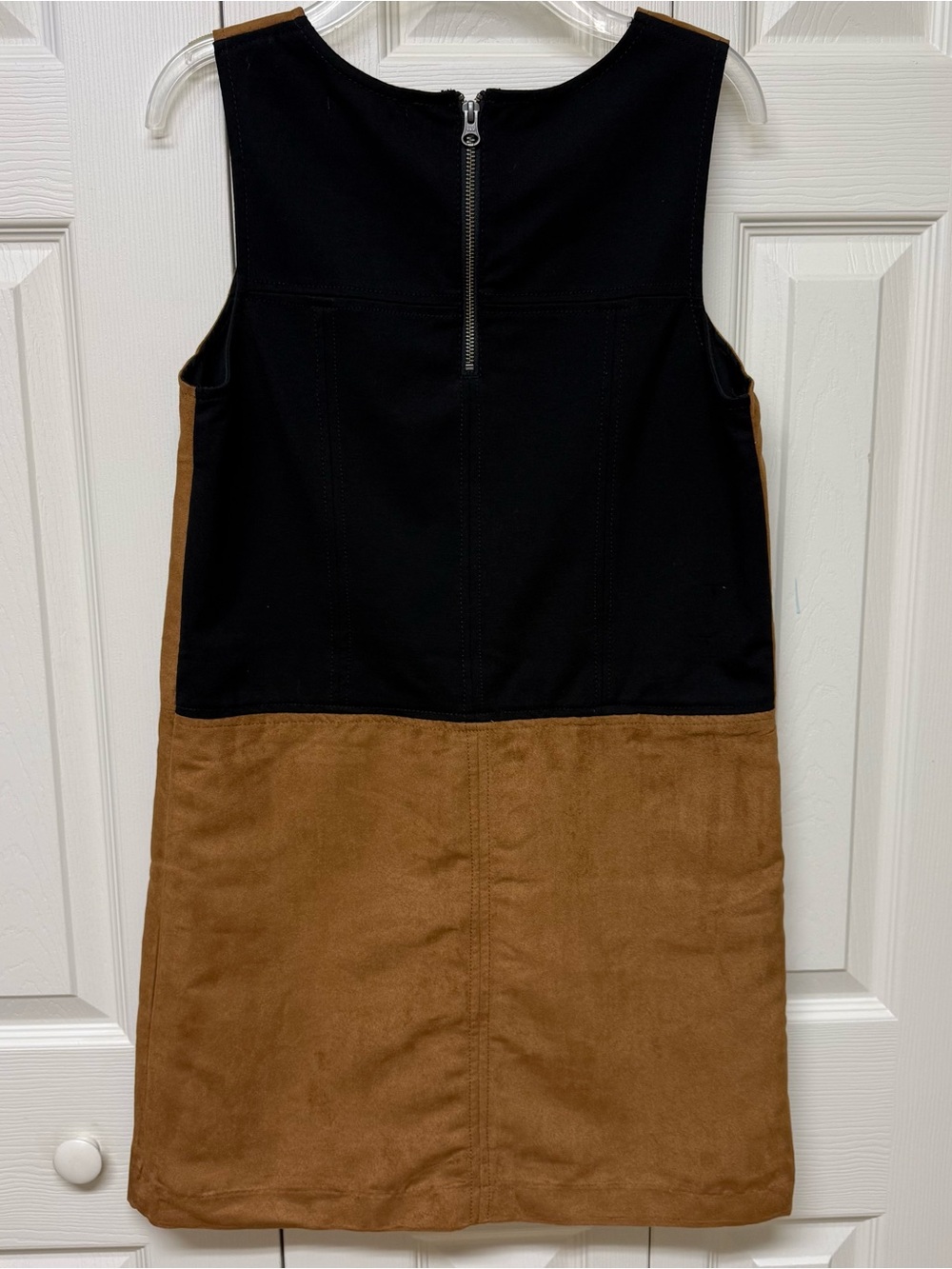 Sanctuary Suede-Look Sleeveless Shift Dress - Cognac Brown size M - Picture 2 of 8